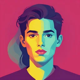 colorful vector portrait
