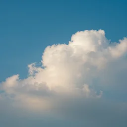 stylized clouds, blue sky