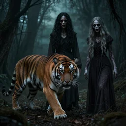 tiger, sarah ann loreth, beksinski, eldritch, apocalypse, creepy creature, horror spooky