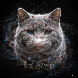a nebula shaped like a fat cat, James Webb Telescope, 4k, high quality, highy detailed