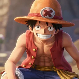 luffy, highly detailed, pixar style, artstation, soft light, sharp focus, illustration, concept art
