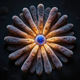 msp 4 3 0 g 2 1 2 1 irsa 1 6 r at the center of a bunch of diatoms, artistic, contrast, dramatic lighting, intricate details, vivid colors, octane render