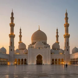 Muslim Mosque at sunset, trending on artstation, by Noah Bradley