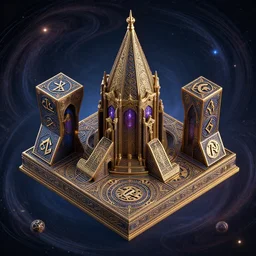 logic puzzle by escher isometric 3 d, zodiac, sigil, magic, wizardry, shrine, akashic, multiverse, swirling, vortex digital art, highly detailed, fine detail, intricate, ornate, complex, octane render, unreal engine, photorealistic