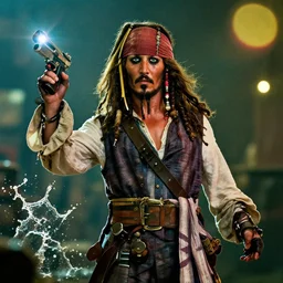 ( ( captain jack sparrow ) ) in gears of war, splash art, movie still, cinematic lighting, dramatic, octane render, long lens, shallow depth of field, bokeh, anamorphic lens flare, 8 k, hyper detailed, 3 5 mm film grain