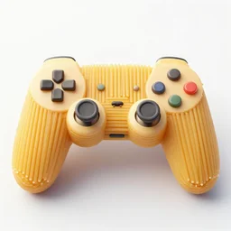 a video game controller made from spaghetti