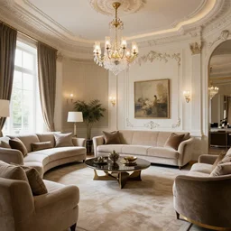 modern and baroque living room