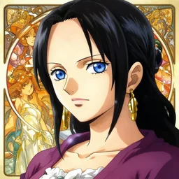 anime portrait of nico robin by eiichiro oda!, makoto shinkai, alphonse mucha, sharp focus, art by artgerm and greg rutkowski!, harsh overhead sunlight, blue eyes!!, large aquiline nose!!, gaston bussiere, stanley kubrick, kaoru mori, intricately detailed, behance, 4 k, hdr