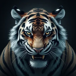 transdimensional tiger mime, realistic, extremely detailed, full face, sharp focus, wide view, smooth, digital illustration, by james jean, by rossdraws, giger, rutkowski