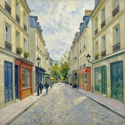 streets of paris by van gogh, award winning painting, highly detailed