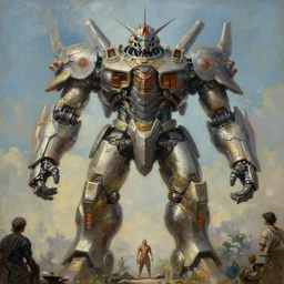 a giant thai hindu architecture mecha, tim hildebrandt, wayne barlowe, bruce pennington, donato giancola, trending on artstation, cinematic composition, beautiful lighting, hyper detailed, 8 k, oil on canvas