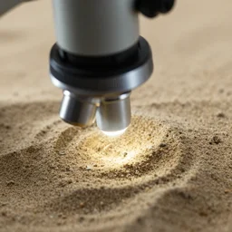 sand under a microscope, 2 0 0 x magnification