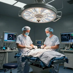 cinematic shot epic, hyper realistic, mood lighting, fantasy, detailed operating room, highly detailed, super realistic, perfect lighting pixel sorting, style sheet