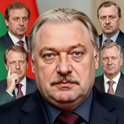 president of belarus aleksander lukashenko face and mustache, by donato giancola and greg rutkowski and wayne barlow and zdzisław beksinski, realistic face, digital art