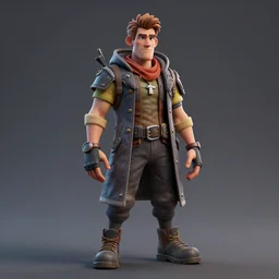 rasputin as grubhub character, octane render