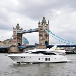 photo of yacht next to tower bridge