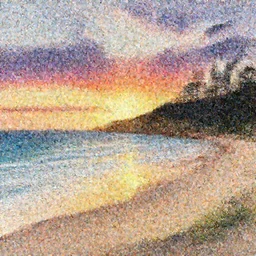 tata beach, golden bay new zealand, abel tasman, amazing sunset watercolor painting, trending on artstation
