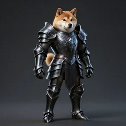 skyrim ebony armor, realistic anthropomorphic shiba inu, fantasy, ebony armor glowing aura, by donato giancola and greg rutkowski and wayne barlow and zdzisław beksinski, realistic face, visible face, digital art, artstation, symmetry
