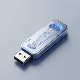 usb stick from future, cyberpunk style, product photo, octane render, unreal render, ultra detail, no noise, isometric, full view