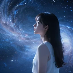 girl looks at the space, epic, volumetric light, hyperrealistic, glitter, mega detailed, beautiful composition, beautiful lighting, unreal render, 4 k, vincent di fate, john berkey, michael whelan