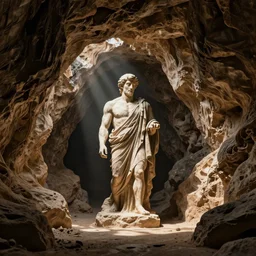 cave of plato. cinematic light