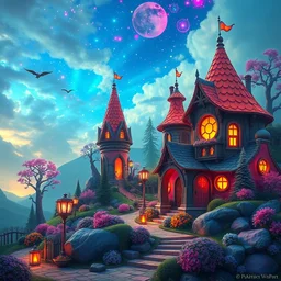 photo of dune whimsical fairy wonderland vibrant colors candyland wonderland by artgerm and greg rutkowski and magali villeneuv art beeple, by thomas kinkade hearstone league of legends dofus beatrix potter