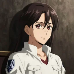 Portrait of Mikasa ackerman from Attack on Titan by Mandy Jurgens