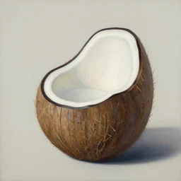 A painting by Arne Jacobsen of a chair in the form of a coconut