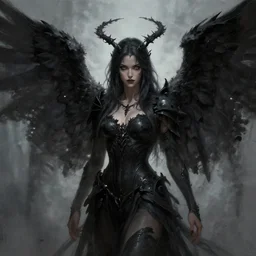 Dark Angel, trending on artstation, artstationHD, artstation HQ, Beautiful Painting, Award Winning