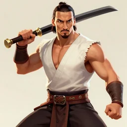 Zlatan Ibrahimović playing Samurai Jack in Samurai Jack (2001), hyperdetalied, digital art, artstation, 8K,