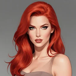 a woman with red hair, comic art by david aja and artgerm