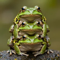 stacked frogs
