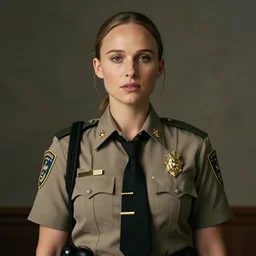 full size persona, female sheriff, beauty small face by natalie portman