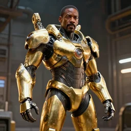 metal gear rising but its norbit as eddie murphy, golden ratio, cinematic, trending on artstation, deviantart and cgsociety, high resolution, industrial lighting, photorealistic, octane render, 8 k, depth of field, 3 d