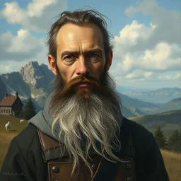 a portrait of a character in a scenic environment by benoit b. mandelbrot