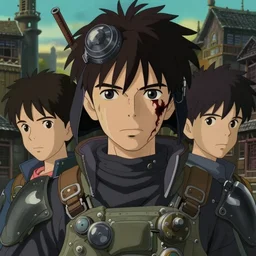 a film still portrait of a dieselpunk assassin, finely detailed features, closeup at the faces, perfect art, at an ancient city, gapmoe yandere grimdark, trending on pixiv fanbox, painted by greg rutkowski makoto shinkai takashi takeuchi studio ghibli, akihiko yoshida