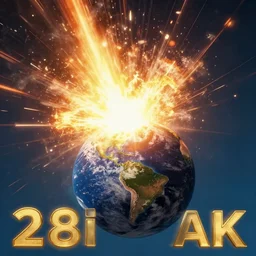 photo of a ☄ hitting 🌎, huge 💥, cinematic, film still, 1 2 8 k, trending on artstation