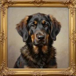 the king's german shepard portrait by greg hildebrant fancy royal baroque regal puppy oil painting high quality award winning