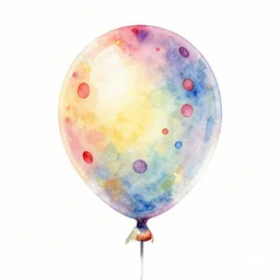 watercolor colorful birthday balloon with pattern