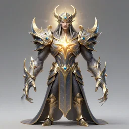 full body portrait of udyr as a magical star guardian. detailed face, concept art, intricate, highly detailed 8 k, smooth, sharp focus, beautiful and aesthetic shape of face and body, artgerm, artstation, art by zexi guo and nira and junpei suzuki and gharliera and rinotuna