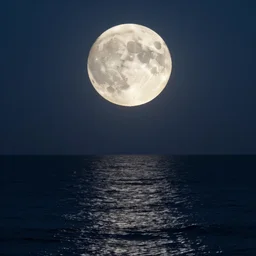 the moon, grown full now over the sea, brightening the whole of heaven, brings to separated hearts the long thoughtfulness of night, art by andrew ferez