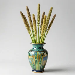 horsetails equisetum in a beautiful art deco vase by van gogh