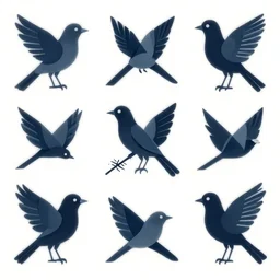 vector art for cnc plasma, laser, unique modern bird design pattern