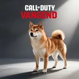 A shiba inu dog in Call of Duty Vanguard, cinematic shot