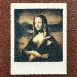Polaroid photo of fragmented greek sculpture!!!!!!!!!! fragmented greek sculpture!!!!!!!!!! of the ((((((Monalisa))))