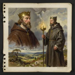asset sheet, material study ( caricature ) medieval monk vintner ( mark ryden, hildebrandt ) ( lofi, high detail ) ( oil paint on canvas )