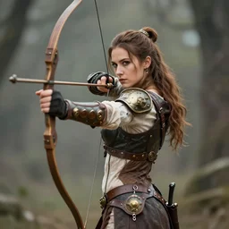 photo of a female steampunk archer - n 6