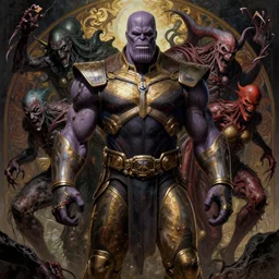 the platonic ideal botw of cletus kasady ultimate carnage thanos dementor doctor manhattan chtulu nazgul, detailed, intricate, hyperrealism, intense, scary, decay, dmt, art by brock hofer and artgerm and greg rutkowski and alphonse mucha