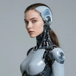 portrait photo of a beautiful female ( ( ( ( ( ( ( ) ) ) ) ) ) cyborg