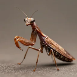 portrait of an insectoid, praying mantis, brown exoskeleton, mantid features, flat triangle - shaped head with thin thread - like antennae, concept art, deep focus, fantasy, intricate, highly detailed, digital painting, artstation, matte, sharp focus, illustration, art by artgerm and greg rutkowski and alphonse mucha